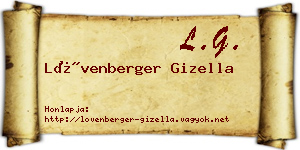 Lövenberger Gizella névjegykártya